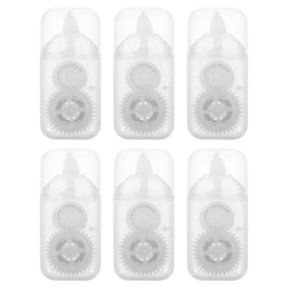 6 Pcs Correction Tape for Students Portable Out Tape with Translucent Dispenser Easy to Use for School Supplies and Writing Correction 2.67X1.18X0.59In White