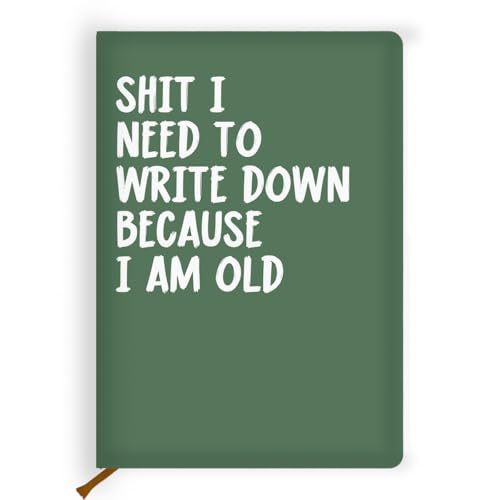 Leather Lined Journal I Need To Write Down Because I Am Old 200 Pages A5 Ruled Journals Notebooks, Funny Notebook Gifts for Women Men Grandpa Grandma, Gag Present for Boss Coworker (5.8 x 8.3) - color: Multi 1716