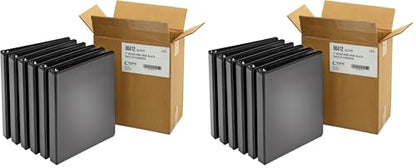 Cardinal 1-Inch, Round Ring View Binder, Black, Case of 6 Binders (00412) (Pack of 2) - size: 10.5 inches x 11.5 inches (Pack of 2)