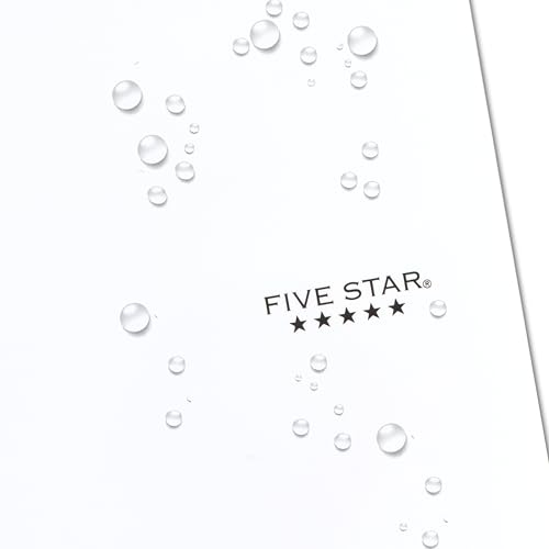 Five Star Spiral Notebook + Study App, 3 Subject, College Ruled Paper, 8-1/2" x 11", 150 Sheets, Fights Ink Bleed, Water Resistant Cover, White (72464) (Pack of 6) - color: White, size: 1 Count (Pack of 6)