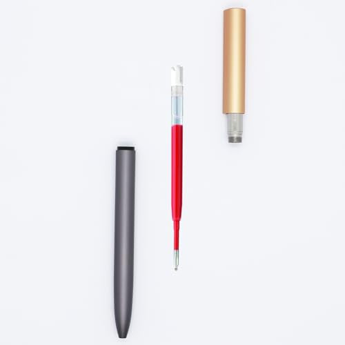 DunBong G2 Gel Ink Pen Refills, for Retractable Gel Pens, 0.5mm Fine Point, Pack of 5 (Red) - color: Red