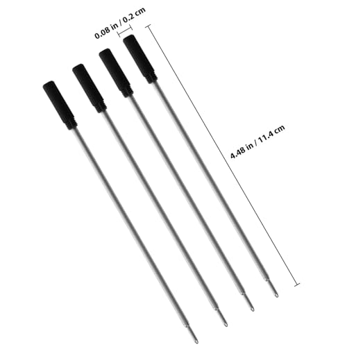 20Pcs Gel Ink Pen Refills Medium Point Metal Replacement Refills for Office Students and Creative Writing Easy to Install Smooth Writing Black Ink Pens