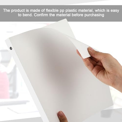 Henoyso 36 Pcs White 1.5 Inch 3 Ring Plastic Binder Bulk, 1 1/2 Inch Soft Flexible Binders Three Round Rings Fit 8.5x11 Papers for School Office Home File Organization Supplies - color: White