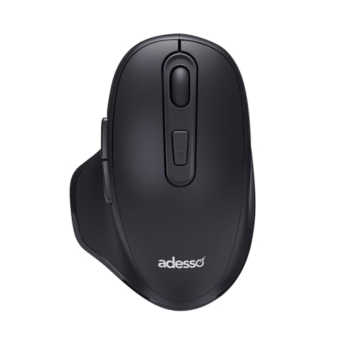 Adesso WKB-7500CB Wireless Ergonomic Keyboard and Mouse Combo with Copilot AI Hotkey Scissor Switch Keys Split Keyframe Design Adjustable DPI Optical Mouse for Windows Mac PC Laptop Black
