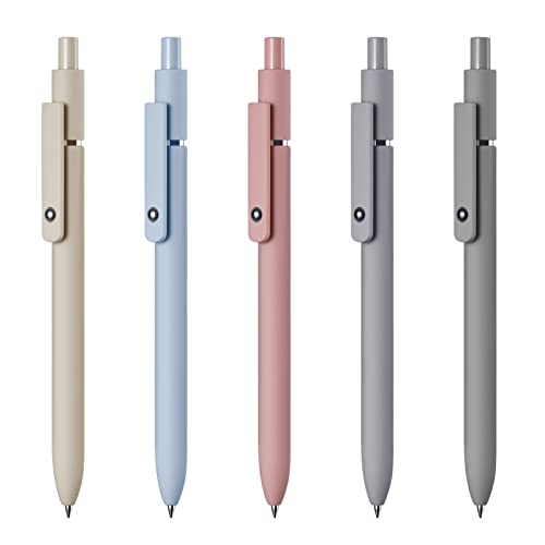 Gel Pens, 5 Pcs 0.5mm Quick Dry Black Ink Pens | Nursing School Essentials, Fine Point Smooth Writing Pens, Cute Office Supplies Gifts for Women