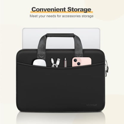 Laptop Case 16 inch,15-15.6 inch Laptop Sleeve Bag Compatible with MacBook Pro 16 M5 M4 M3 M2 M1,HP Dell Acer ASUS Lenovo Notebook,Neoprene Computer Bag with Handle&Curved Pocket, Black - color: Black, size: 16 inch