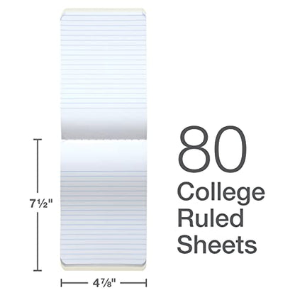 Oxford Jr. Composition Notebooks, Notebooks for School, School Supplies, Half Size, Kids Journal, 7-1/2 x 4-7/8 Inches, College Ruled Paper, 80 Sheets, Primary Marble Covers, (63774) (Pack of 24) - size: (Pack of 24)