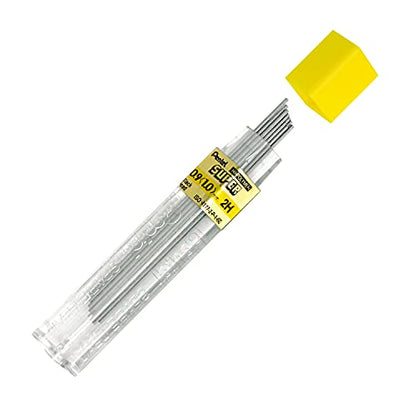 Pentel Super Hi-Polymer Lead Refill, 0.9mm Thick, 2H, 180 Pieces of Lead (50-9-2H) - style: 2H Lead
