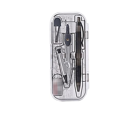 UNNS Drawing Compass Geometry Precision Tools Math Geometry Kit Metal Compass Student Circle Drawing Tools & Storage Box Math Supplies Geometry Set (Color : A)