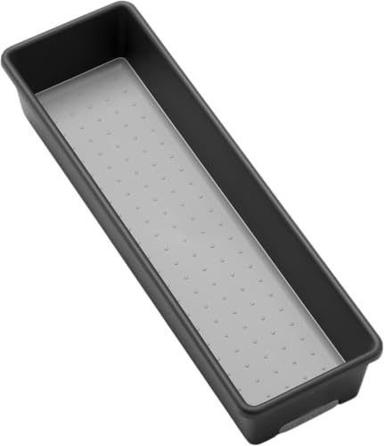 madesmart Classic 12 x 3 Bin - Granite CLASSIC COLLECTION Multi-Purpose Storage Organizer Soft-grip Lining and Non-slip Rubber Feet Easy to Clean Durable BPA-Free (Pack of 6) - size: Medium Narrow (Pack of 6)