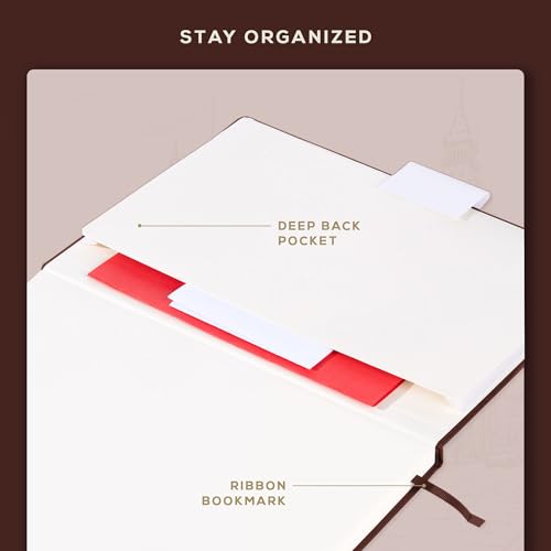 BEECHMORE BOOKS Music Manuscript Paper Notebook - A4 Blank Sheet Music Composition Book for Songwriters & Musicians, 120gsm Thick Staff Paper, 10 Staves, Hardcover Vegan Leather, Perforated Pages - color: Chestnut Brown