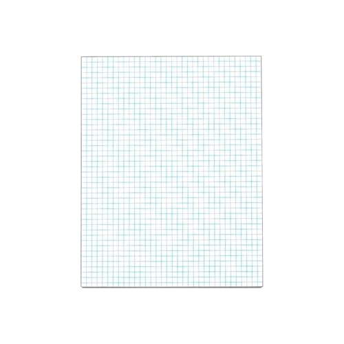 TOPS™ Quadrille Pad, 8 1/2" x 11", Quad Ruled, White, 50 Sheets Per Pad, Pack Of 12 Pads