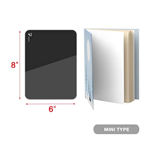 TOWON Small Glass Dry Erase Board, Desk White Board with Standing, Mini Whiteboard Easel Pad Set, Stenography Artifact for Office, Home and School Supplies, 8x6 Inches, Black - color: Black
