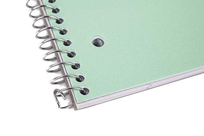 Mintra Office Durable Spiral Notebooks, 1 Subject, (Salmon, Sage Green, Lavender, Wide Ruled 3pk) - 100 Sheets, Poly Pocket, Moisture Resistant Cover, School, Office, Professional - color: Salmon, Sage Green, Lavender, size: Wide Ruled 3pk
