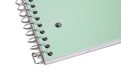 Mintra Office Durable Spiral Notebooks, 1 Subject, (Salmon, Sage Green, Lavender, Wide Ruled 3pk) - 100 Sheets, Poly Pocket, Moisture Resistant Cover, School, Office, Professional - color: Salmon, Sage Green, Lavender, size: Wide Ruled 3pk