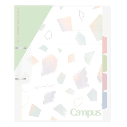 Kokuyo Campus Refillable Notebook, A4 Slim 2 Ring Binder Notebook with 5 Subject Dividers, 100 Sheets Capacity. Suitable for 30 Holes Loose Leaf Paper, Mineral Pistachio Green (Le-PP158-L4LG) - color: Pistachio Green, size: A4