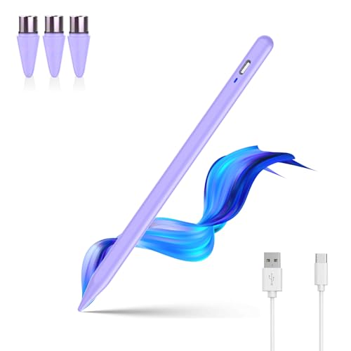 Stylus Pen for Touchscreen,Luntak Universal Magnetic Fine Point iPad Pencil for Android & iOS Smartphone and Tablet,POM Tip Stylus Pen for iPad/iPad Pro/iPhone/Samsung/Lenovo/Huawei and so on-Purple - color: Purple