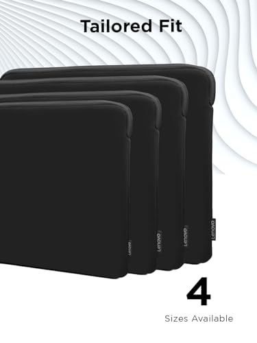 Lenovo Basic Laptop Sleeve 15.6 Inch Notebook/Tablet Compatible with MacBook Air/Pro Neoprene Material - Soft Fleece Lining - Zippered Top Opening - Black - size: 15.6 inch