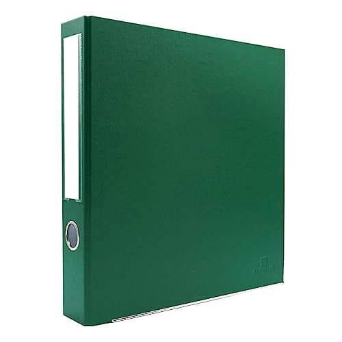 3-Ring Premium Round-Ring Binder - Evergreen, 2" Spine, by Bindertek | 275 Sheet Capacity, 1.5" Round Rings, Linen-Textured Covers, Steel Reinforced Edges, Spine Label Included - color: Evergreen, size: 2" Spine