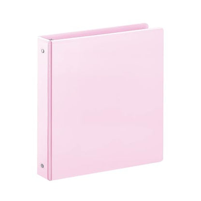 SUIN 1 Inch 3 Ring Binder, Clear 1'' View Presentation Binders with 2 Pockets, Fits 8.5 x 11 Letter Size, Durable Polypropylene, Non-Stick & PVC-Free for School, Office & Home (Pastel Pink) - color: Pastel Pink