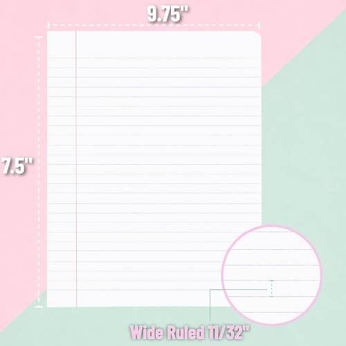 Mr. Pen- Composition Notebooks, 24 Pack, 50 Sheets, 9.75" x 7.5" | Black Marble, Wide Ruled, Bulk Composition Book with Hard Cover for School, College & Office Supplies - size: 24 Pack