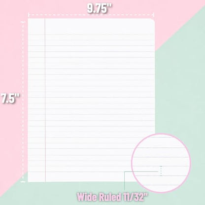Mr. Pen- Composition Notebooks, 24 Pack, 50 Sheets, 9.75" x 7.5" | Black Marble, Wide Ruled, Bulk Composition Book with Hard Cover for School, College & Office Supplies - size: 24 Pack
