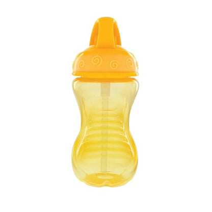 Nuby Flip-It Hard Straw Cups with Vari-Flo Straw - (2 Pack) 10 oz - Spill-Resistant - 12+ Months - Aqua/Yellow - color: Aqua & Yellow