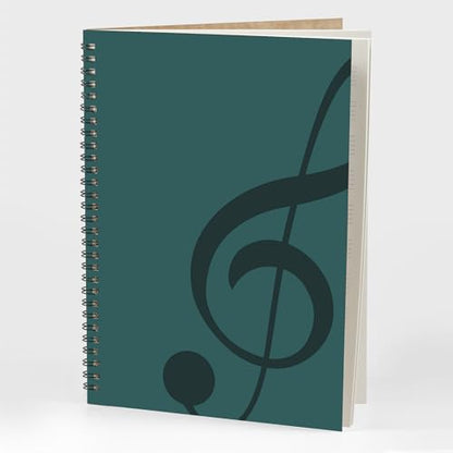 MAXCURY Blank Sheet Music Composition Manuscript Staff Paper Art Music Notebook Black 100 Pages 26x19cm (Water Blue/Ocean Blue) - color: Water Blue/Ocean Blue