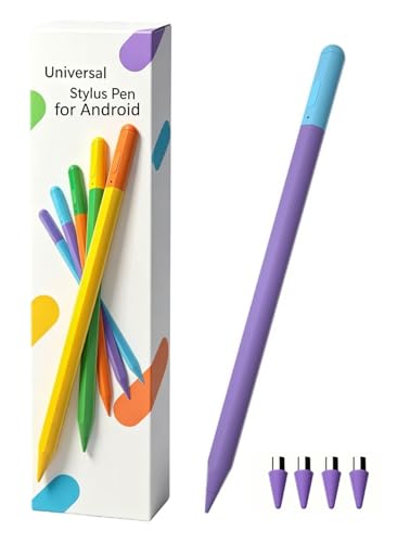 Stylus Pen Android for Samsung Galaxy Tab A11+ / A11 / A9+ / A9 / A8 Tablet S Pen, Stylus Compatible with Android Tablet Devices, Touch Screen Stylus with High Sensitivity (Purple) - color: Purple