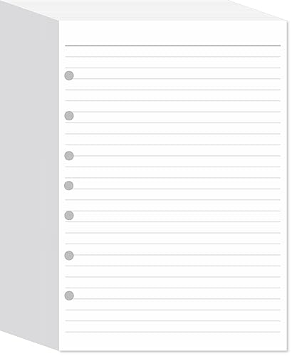 7-Hole Lined Filler Paper Pack of 300 Sheets for Mini Binders, College Ruled, 5-1/2" x 8-1/2", White - size: 300 Sheets, style: Lined