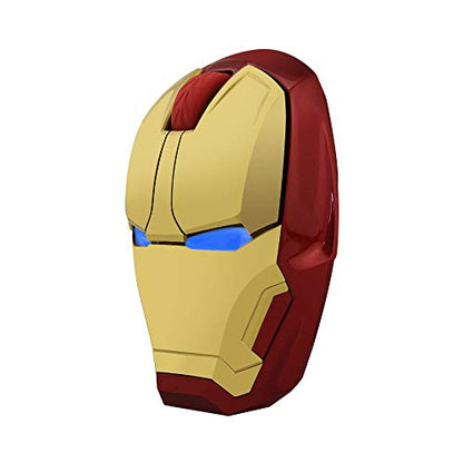 Wireless Iron Man Mouse 2.4G Optical Computer Mouse for Desktop Laptop PC Mac (Gold) - color: Gold