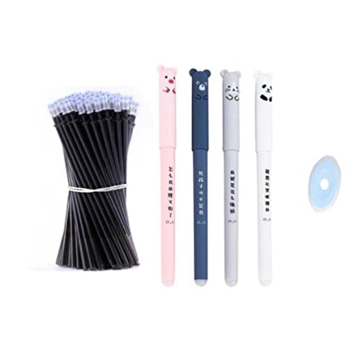 25pcs/Set Erasable Gel Pen Refills Rod 0.5mm Washable Handle Magic Erasable Pen for School Pen Writing Tools Kawaii Stationery (9 Black) - color: 9 Black
