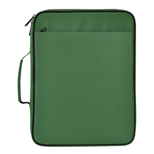 Hunter Green Accordion File Organizer with Zipper, 3 Ring Binder with 7 Pocket Expanding File Folder, 500 Sheet Document Organizer for A4 Letter School Office Supplies