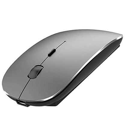 KLO Bluetooth Mouse for MacBook/Laptop/Notebook/pc/iPad/Chromebook, Wireless Mouse for MacBook Pro/AIR (Grey) - color: Grey