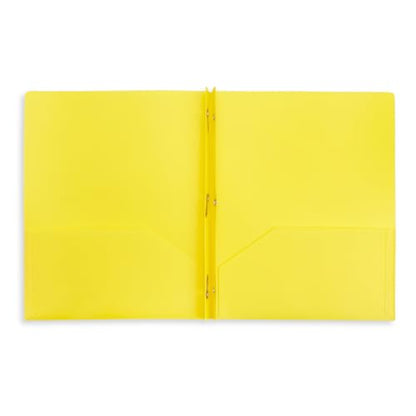 Blue Summit Supplies 30 Plastic 2 Pocket Folders with Prongs, Assorted | Durable 0.35mm poly, 2 pockets, for school, office, and report organization