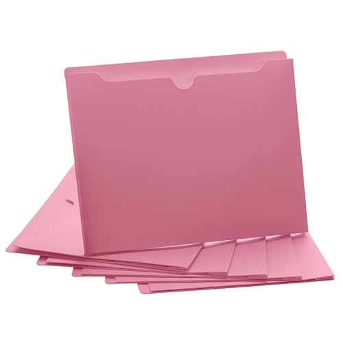 Pink File Jackets, 2 Inch Expansion, Letter Size, Reinforced Straight-Cut Tab, 6 Pack - color: Pink, style: 2 Inch Expansion
