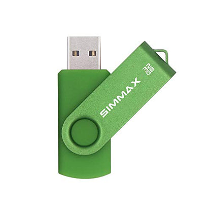 SIMMAX USB Flash Drives 5 Pack 32GB Memory Stick Swivel Design USB 2.0 Flash Drive Thumb Drive Zip Drives (32GB Blue Green Black Red Purple) - color: 32GB 5Pack Blue Green Black Red Purple, size: 32GB