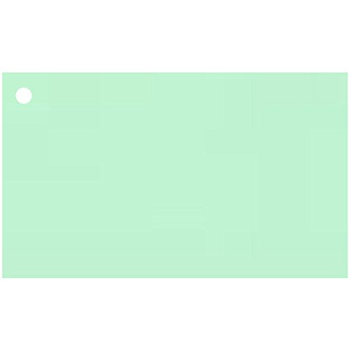 Colonial Cards: 150 Color Cardstock 3" x 5" Index Cards, Unruled with Corner 1-Hole Punched and 4 Binder Rings, Light Green - color: light green