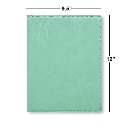 Large 9.5" X 12" Portfolio Notepad, Monarch Butterfly, Personalized Engraving Included (Teal) - color: Teal, size: Large 9.5 X 12