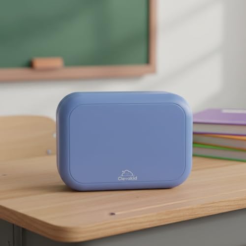 Bento Midi Lunch Box with carrying handle – 4 No-Mix Compartments | Microwave & Dishwasher Safe,Removable Tray | 900ML OZ (Blue Dark Ice) - color: Blue Dark Ice