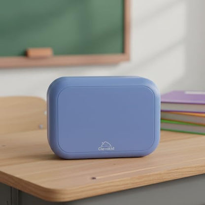 Bento Midi Lunch Box with carrying handle – 4 No-Mix Compartments | Microwave & Dishwasher Safe,Removable Tray | 900ML OZ (Blue Dark Ice) - color: Blue Dark Ice