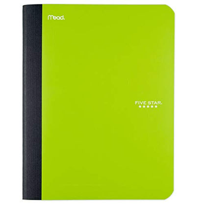 Five Star Composition Book, Notebook, College Ruled Paper, 100 Sheets, 9-1/2" x 7-1/2", Comp Book, Lime (72861) - color: Lime