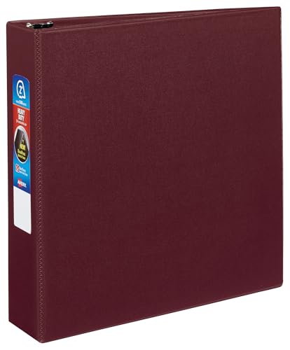 Avery Heavy-Duty Binder with 2-Inch One Touch EZD Ring, Maroon (79362) - color: Maroon, size: 2"