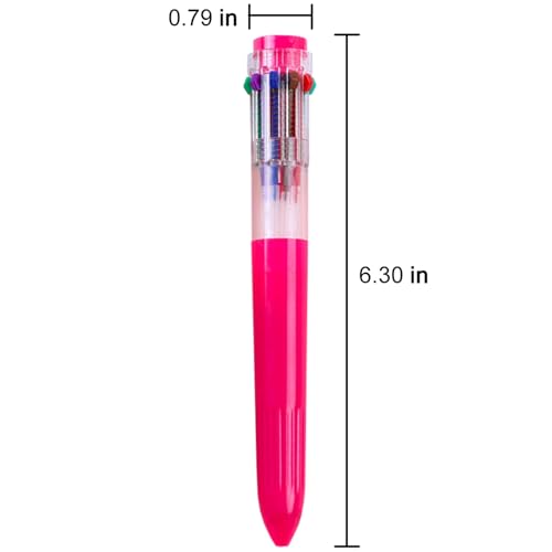 HeTaoCat 3-Pack 10-in-1 Retractable Ballpoint Pen, 0.5mm (Red) - color: Red