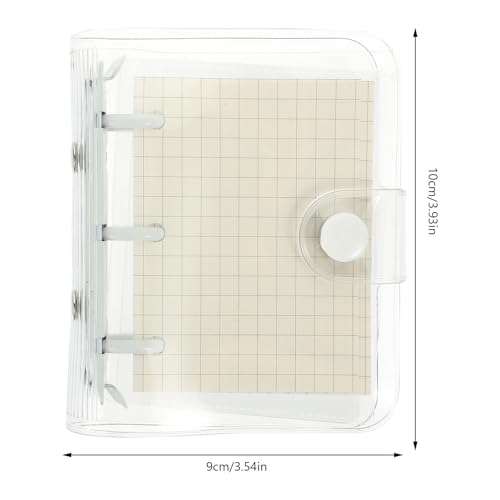 DEARMAMY Mini 3-ring Binder Notepad with White Clips, Refillable Small Notebook for Portable Scrapbooking and Student Notes, Convenient Novelty Cover Journal for Office and School Use