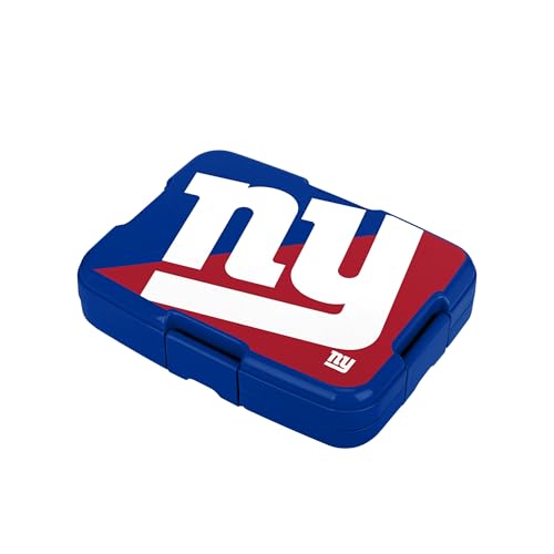 FOCO NFL Unisex-Adult Officially Licensed 2-Tone Big Logo Team Color Football Leak Proof 5 Compartment Bento Lunch Box - New York Giants - color: New York Giants