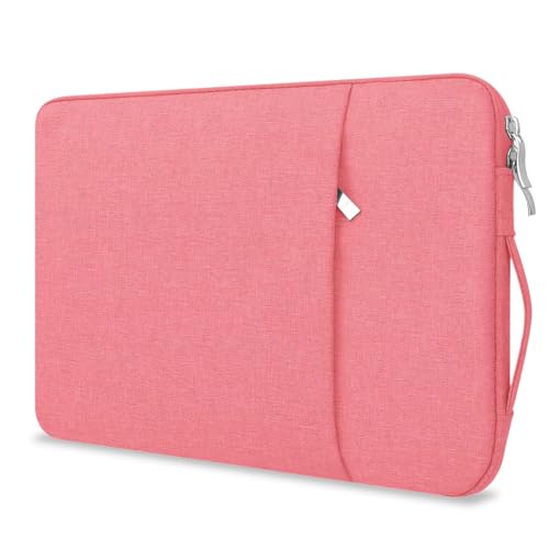 13 Inch Laptop Sleeve Case for MacBook Neo 13'' | Protective with Adjustable Handle Carrying Canvas Bag Accessories for Students Home Office(Pink) - color: Pink