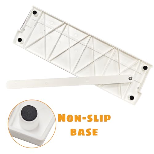 Paper Cutter Slider Small Mini,12 Inch Paper Trimmer Slicer,Two-Way Cutting,White 1 PCS Built-in Measuring Tape