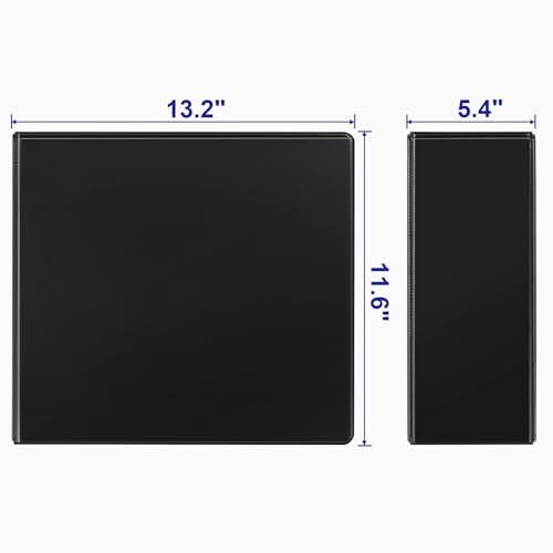Comix Durable 3 Ring Binder, 5 inch D Ring Binders, Hold 950 Sheets of US Letter Size Paper, 6 Pack (Black) - color: Black, size: 5 Inch, style: 6 Pack