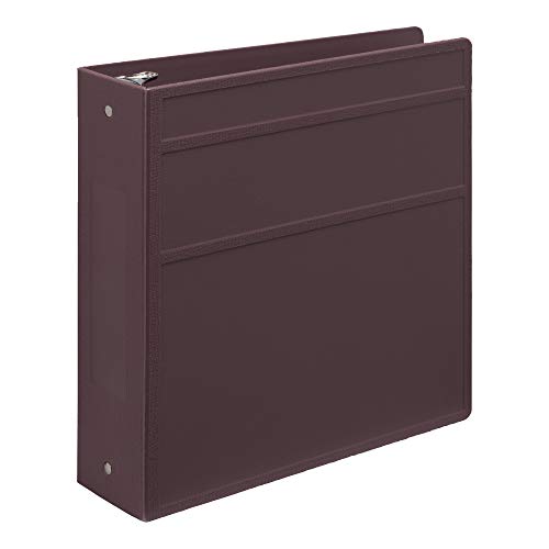 Carstens 3-Inch Heavy Duty 3-Ring Binder - Side Opening, Plum, Durable Plastic, Precision No-Gap Rings, Waterproof Cover, No Pockets, Holds 400 US Letter Sheets, BPA-Free, Made in USA (1711-3R) - color: Mulberry, size: Individual